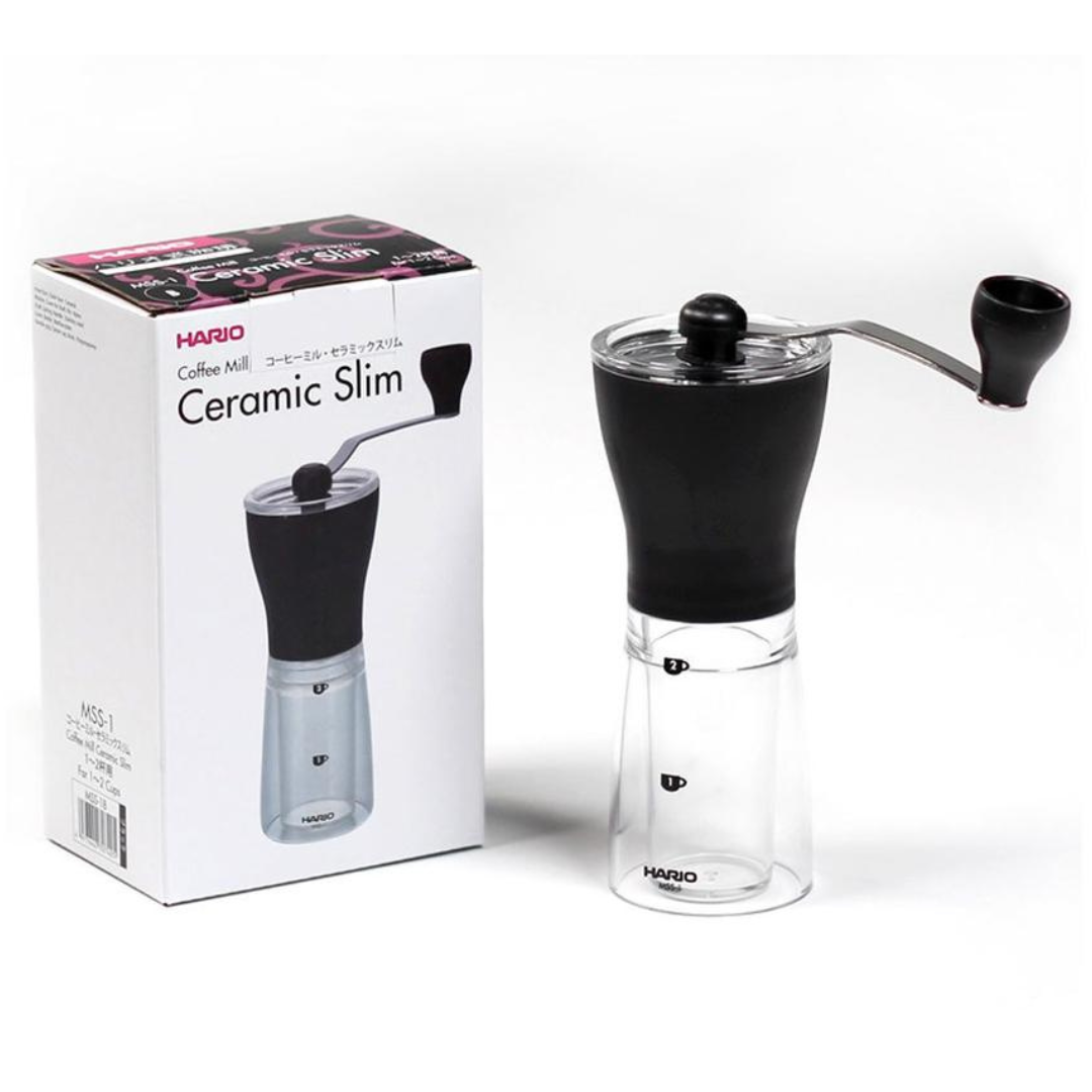 Molinillo Cerámica Hario Mini-Slim Plus+ Transaprente