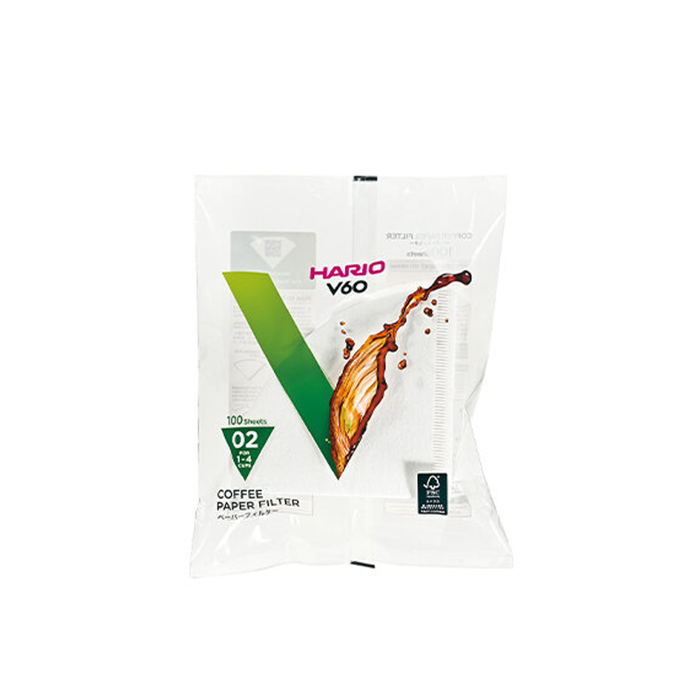 V60 Filtro de papel blanco 02 - 100 Und